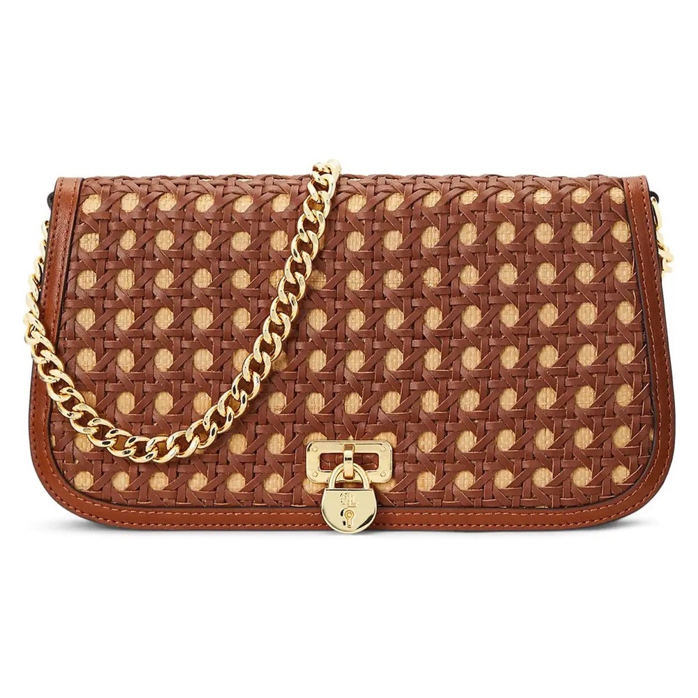 Brand New Lauren Ralph Lauren Brown 
Woven Medium Tanner Shoulder
Bag